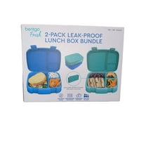 Bentgo Fresh Leak Proof Plastic Reusable Lunch Box 2 Count