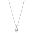 thumbnail image 1 of Collier Pendentif en Argent Sterling à Zircon Cubique Rond, 18 Pouces, 1 of 7