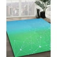 thumbnail image 3 of Ahgly Company Tapis d'Intérieur Lavable en Machine Carré Transitionnel Turquoise Foncé Vert, 7 Pieds Carré, 3 of 7
