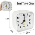 thumbnail image 4 of Small Analog Alarm Clock Battery Operated, Travel Silent with No Ticking Analog Quartz Snooze, Light, 4 of 6