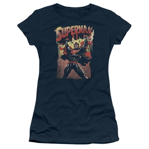 Superman - Lift Up - Juniors Teen Girls Cap Sleeve Shirt - XX-Large