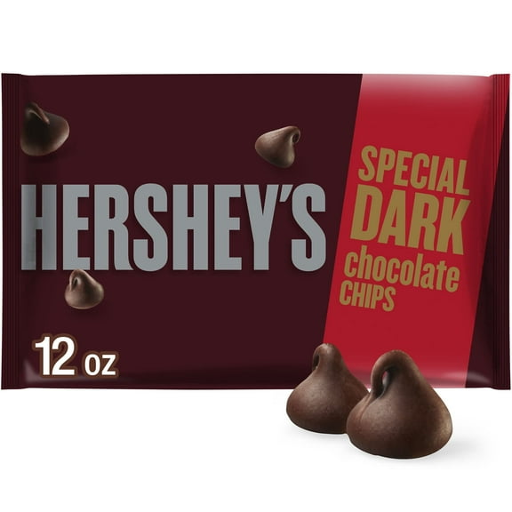 Hershey's Special Dark Mildly Sweet Chocolate Baking Chips, Bag 12 oz pack of 2