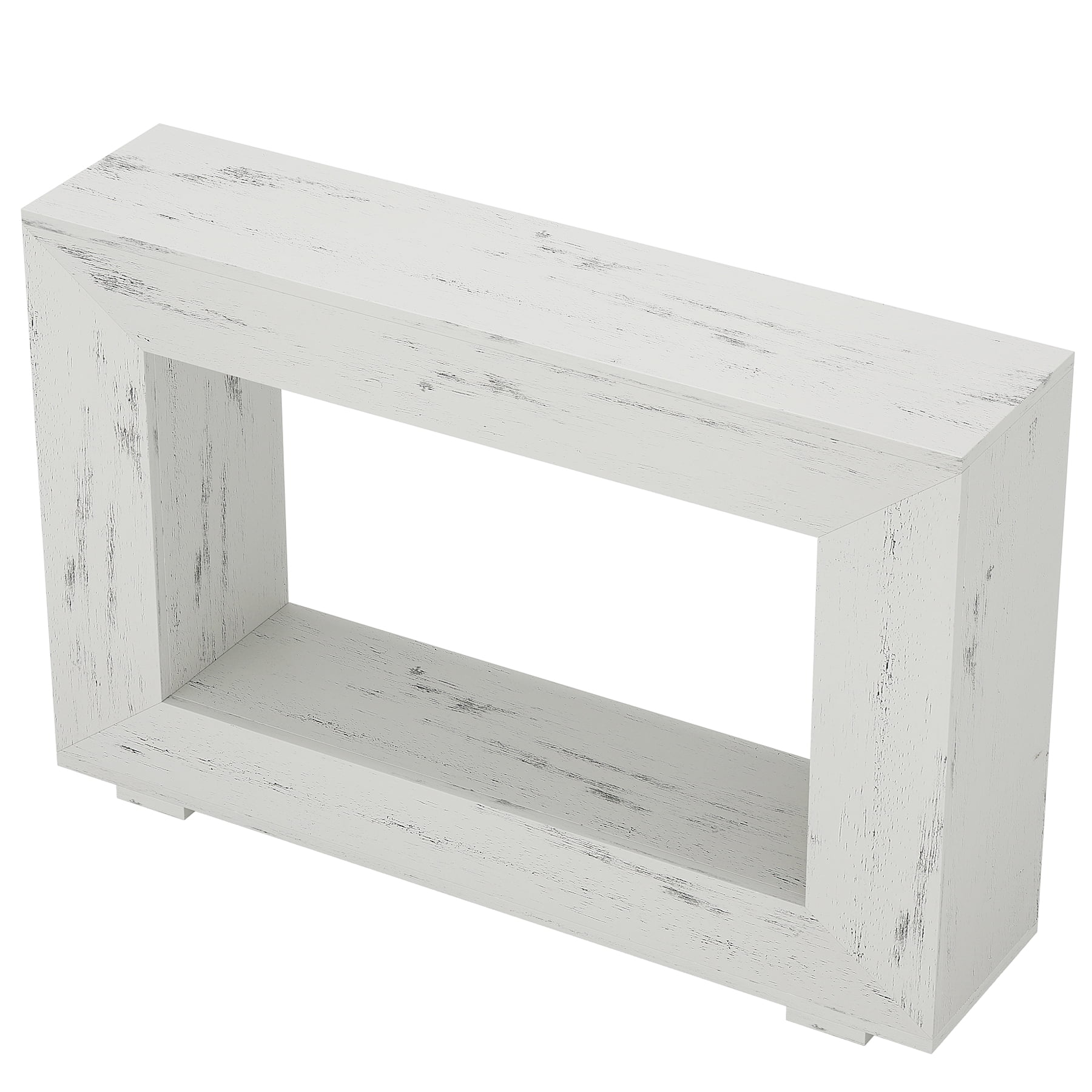 Tribesigns 47-Inch Console Table, Farmhouse Entryway Console Table with Storage, Industrial White Accent Table for Living Room, Entrance