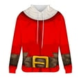 thumbnail image 4 of WXLWZYWL Christmas Hoodie Sweatshirt for Men Novelty Sweatshirt Santa Claus Sweaters Drawstring Hooded Pullover Long Sleeve, 4 of 5