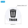 thumbnail image 2 of Etiquetas de basura Uxcell para contenedores grandes de reciclaje de vinilo para botes de basura de acero inoxidable/plástico, negro sobre blanco, paquete de 12, 2 of 5