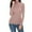 Pink, variant on QHWAUAKFBN T Shirts For Women Trendy Solid Long Sleeve Turtleneck Blouse Slim Fit Stretchy Layer Tee Shirts Tshirts Top