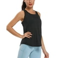 thumbnail image 2 of Womens Workout Tops Racerback Tank Tops Mesh Yoga Shirts Athletic Running Tank Tops Sleeveless Gym Clothes, 2 of 3