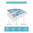 thumbnail image 5 of Quilts Twin Size Bedding Set, Turquoise Jellyfish Coastal Lightweight Quilted Comforter, Summer Ocean Seaweed Wooden Soft Reversible Bedspread Coverlet with Pillow Covers for All Season, 68" x 86", 5 of 7