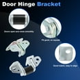 thumbnail image 6 of Passenger Side Upper and Lower Door Hinges for Jeep Grand Cherokee 2013-2021 for Dodge Charger Durango Front Right Car Door Pivot for Chrysler 300 2013-2023 55113664AI 55113660AC, 6 of 7