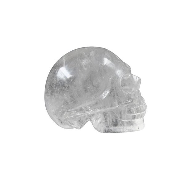 Natural Clear Quartz Crystal Skull Hand Carved Skull 2" Reiki Healing