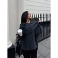 thumbnail image 5 of Abrigo de retazos de manga larga con cuello de bufanda para mujer, abrigo elegante con botones sueltos, ropa de calle de otoño, novedad de 2024, 5 of 5