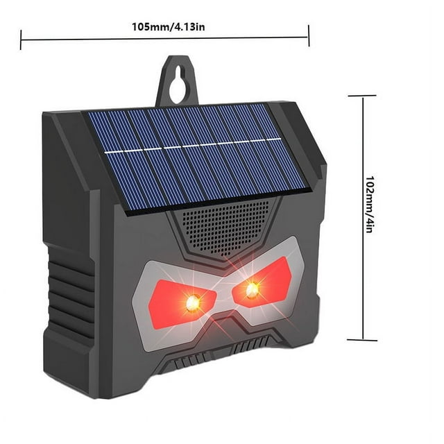 Repelente solar de animales nocturnos, disuasivo de depredadores de animales salvajes con luces LED rojas, resistente al agua. Ahuyenta a los zorrillos y los ciervos