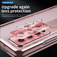 thumbnail image 5 of MonsDirect for 7.6 inch Samsung Galaxy Z Fold 3 5G 2021 Case with S Pen & S Pen Holder, Two Hinge Protection Plating Frame PC Cover, Shell Membrane Integrated Case with Stand & Lens Protection, Pink, 5 of 7
