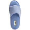 thumbnail image 4 of Floopi Women's Open Toe Soft Knit Slide W/Embroidery Stitch Jersey Insole Memory Foam Slipper, 4 of 5