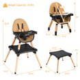 thumbnail image 2 of Costway 6-in-1 Convertible Table Chair Set for Babies & Toddlers with Building Block Table Coffee, 2 of 10