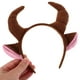 thumbnail image 5 of Conjunto de disfraz de animales, cuernos de toro de peluche, orejas de vaca, diadema, pajarita y cola para cosplay, accesorio de disfraces para Halloween, fiestas navideñas para niños, 5 of 7