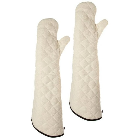San Jamar 824TM Gant de Four en Tissu Éponge Résistant à la Température, Longueur 24 Pouces, Naturel