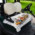 thumbnail image 2 of Golf Cart Seat Covers for 2 Seater,Christmas Microfiber Cart Seat Towel Blanket,Funny Cats Sleds Skiing Winter Forest Tree Absorbent Breathable Non Slip Bench Seats Protector for Golf Course 51"x31", 2 of 9