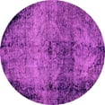 thumbnail image 1 of Ahgly Company Indoor Round Abstract Pink Modern Area Rugs, 6' Round, 1 of 4