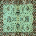 thumbnail image 1 of Ahgly Company Indoor Square Oriental Light Blue Traditional Area Rugs, 6' Square, 1 of 4