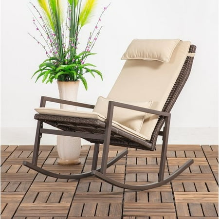 Longshore Tides Tremberth Outdoor Rocking Chair with Cushion