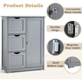 Bathroom Storage Cabinet, Wooden Bathroom Floor Cabinet w/Adjustable ...