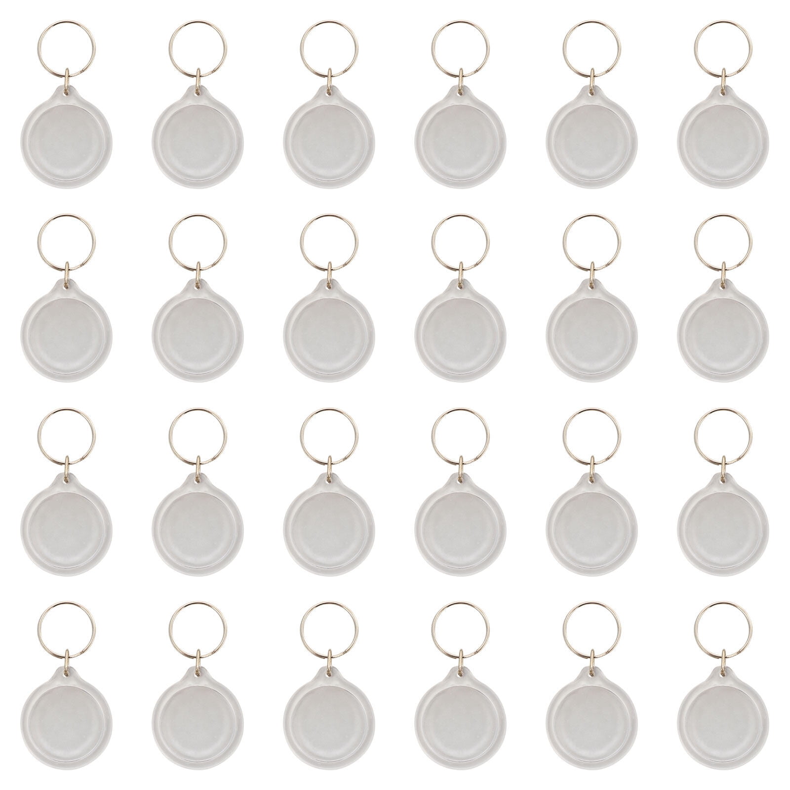 Hemoton 100 Pcs Photo Frame Key Ring Keychain Acrylic Key Chain Key Holder DIY Gift