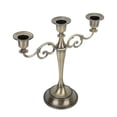 thumbnail image 2 of Candle Holder, Candlestick Holder Beautiful 3 Arms Exquisite European Style  For Dining Tables Bronze, 2 of 8