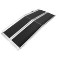 thumbnail image 1 of Togarhow 6FT Non-Skid Wheelchair Ramp Portable Mobile Threshold Ramps Porch Slip-Resistant for Wheelchairs, Home, Steps, Stairs, Doorways, Scooter (6FT), 1 of 5