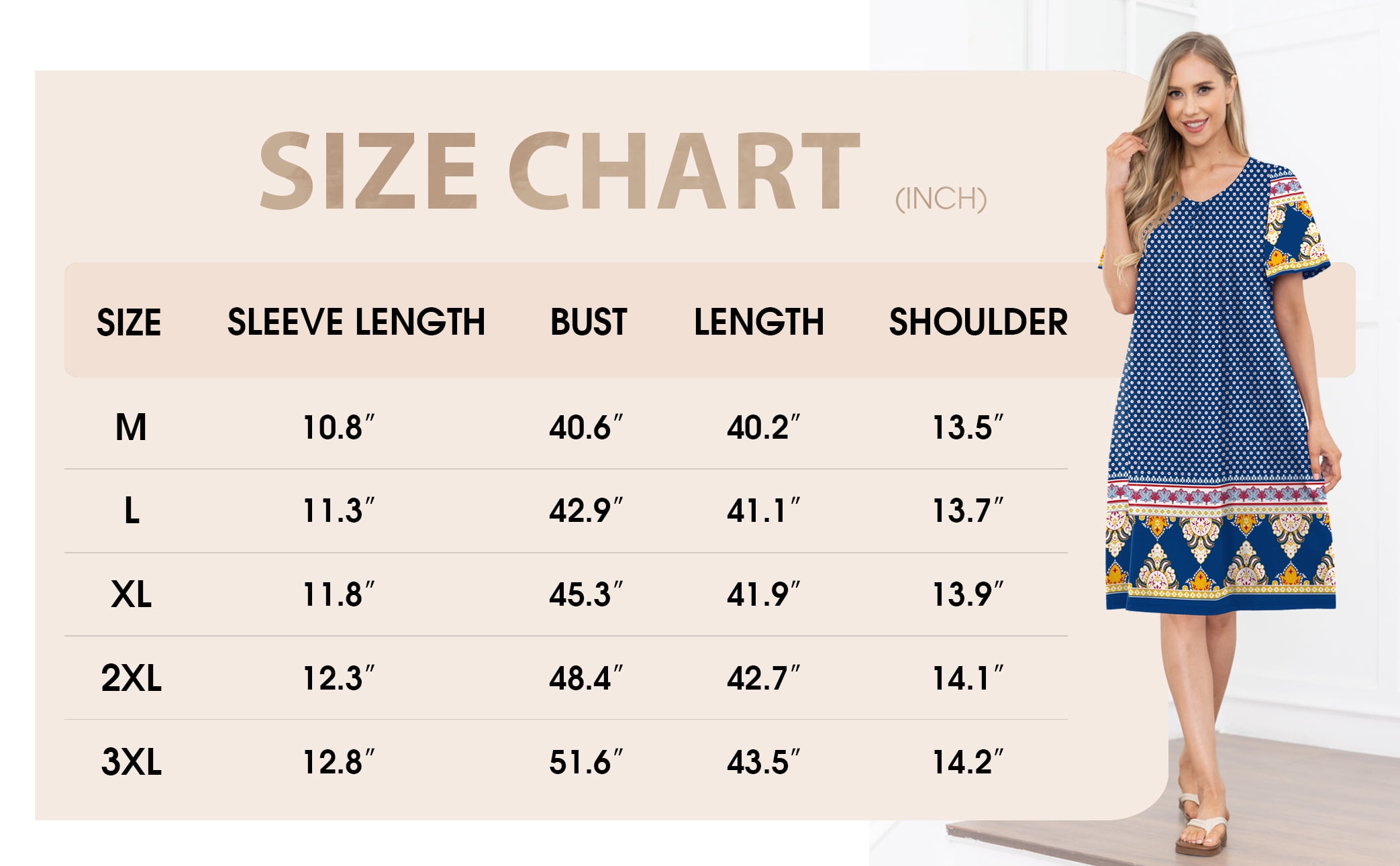 Nightgowns for Women Short Sleeve Nightshirt Comfy Sleepwear MuMu Dress with Pockets