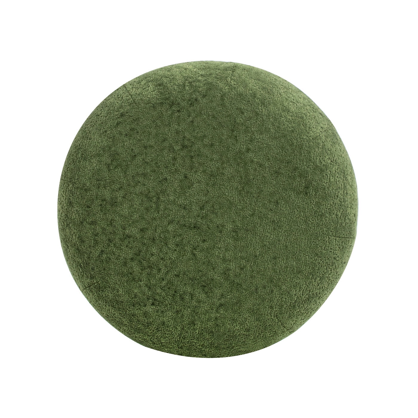 Ottomans With Storage Nest 19.5" Low Round Upholstered Ottoman, Moss Green,Living Room Ottomans