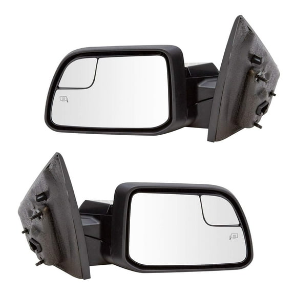 TRQ Mirror Power Heated Memory Puddle Spotter Pair Set for 11-14 Ford Edge New MRA09639