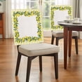 thumbnail image 4 of Yellow Lemons Fruits Chair Covers Set of 1 Green Leaf Buffalo Plaid Farm Plant Chair Back Covers Stretch Removable Washable Slipcovers Protector for Dining Room Kitchen Party Decor, 4 of 9
