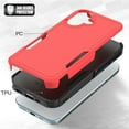 thumbnail image 4 of Allytechgroup Compatible for Apple iPhone 16, Rugged Shockproof Military Grade Protection Dual Layers Hard PC TPU Phone Case for iPhone 16, Red, 4 of 5