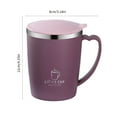thumbnail image 2 of ACDANC 304 Stainless Steel Coffee Mug with Lid - 12Oz Thermal Insulated Travel Mug,Spill-Proof,Double-Wall Vacuum Insulation for Hot & Cold Drinks,Comfortable Handle,White/Purple, 2 of 7