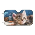 thumbnail image 7 of Balery Playful Cat Windshield Sun Shade, Car Front Window Sunshade Cover ,Automotive Interior Portected Blocks Uv Rays For Car Pickup Truck Suv Accessories- Small, 7 of 7