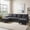 Dark Gray, variant on Leumius 104" U Shaped Sectional Sofa,Modern 4 Seat Oversized Sofa with Double Chaise for Living Room,Dark Gray