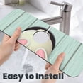 thumbnail image 6 of Xecao White Bunny Bottom And Easter Eggs for Kitchen Sink Splash Guard Faucet Mat , Faucet Guard & Draining mat, (15" X 5.5" ), 6 of 7