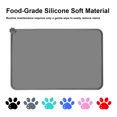 thumbnail image 3 of Rirool Silicone Dog Cat Bowl Mat - 18.5" x 11.5" - Non-Slip Waterproof Pet Feeding Mat - Black - Gray, 3 of 7