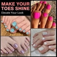 thumbnail image 5 of Soft Gel Toe Nail Tips 240 Pcs 12 Sizes Seamless Full Coverage Toe Extension Tips, No Filing Needed False Toenail Tips for Salon - Blue, 5 of 5