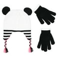 thumbnail image 4 of PEAK 2 PEAK Girls Panda Beanie Hat Glove Set, 4 of 6