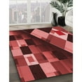 thumbnail image 3 of Ahgly Company Machine Washable Indoor Rectangle Transitional Dark Red Area Rugs, 8' x 12', 3 of 7