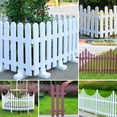thumbnail image 3 of Valla de plástico, valla de jardinería, valla marrón blanca, valla de PVC para patio, proyecto de valla de parque, valla verde comunitaria, 3 of 6