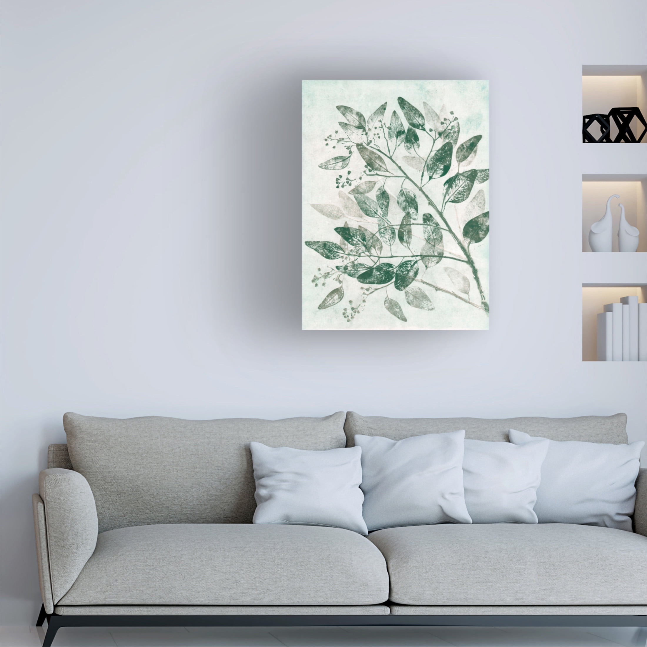 Canvas Wall Art - Pernille Folcarelli 'Eucalyptus 1 Green' Wall Art for Living Room, Bedroom, or Office Décor by Trademark Fine Art - 18 x 24 Inches