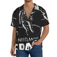 thumbnail image 2 of Picia I Need More Space Men's Linen Shirts Short Sleeve Cuban Beach Shirts Casual Shirts Button Down Shirt for Men Beach Summer Wedding Shirt-4X-Large, 2 of 7