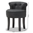 thumbnail image 4 of Baxton Studio Cerise Petite Chaise d'Appoint en Tissu Gris, 4 of 9