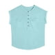 thumbnail image 3 of Vestidos Casuales Para Mujer, Blusas De Mujer De Moda Camisa de botones lisa de moda para mujer, blusa holgada con cuello redondo, 3 of 4