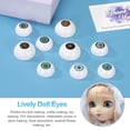thumbnail image 4 of Uxcell 24mm Doll Eyes,2 Pcs Realistic Acrylic Eyes Plastic Half Eyeballs, Dark Blue, 4 of 6