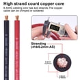 thumbnail image 2 of Cable de batería de soldadura iGreely 6 AWG 10 pies negro + 10 pies rojo, 2 of 8