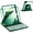 Dark Green, variant on Keyboard Case for iPad Air 5/Air 4/iPad Pro 11(2022/2021/2020), iPad 360° Rotate Case with Keyboard, Detachable Round Keys Clear Back Cover with Pencil Holder